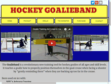 Tablet Screenshot of goalieband.net